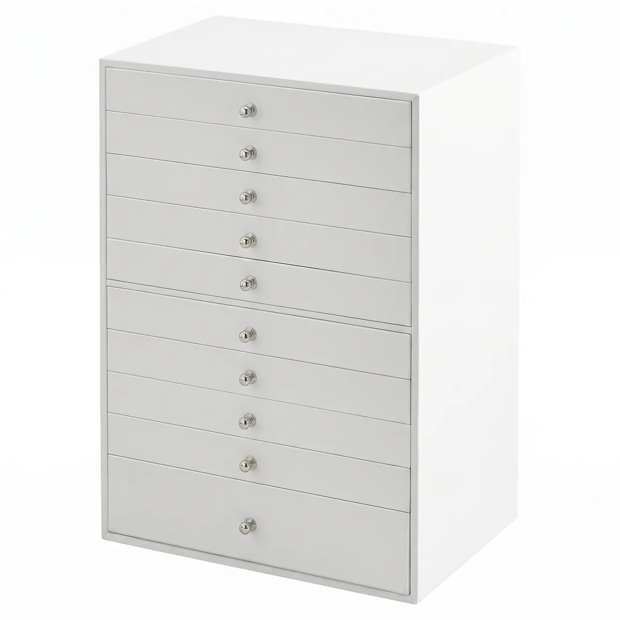 JOYFURNOS Schmuck-Organizer mit Schubladen, große Aufbewahrungsbox, moderne Geschenkidee für Schlafzimmer, 10 Ebenen, Weiß | Heimaufbewahrung