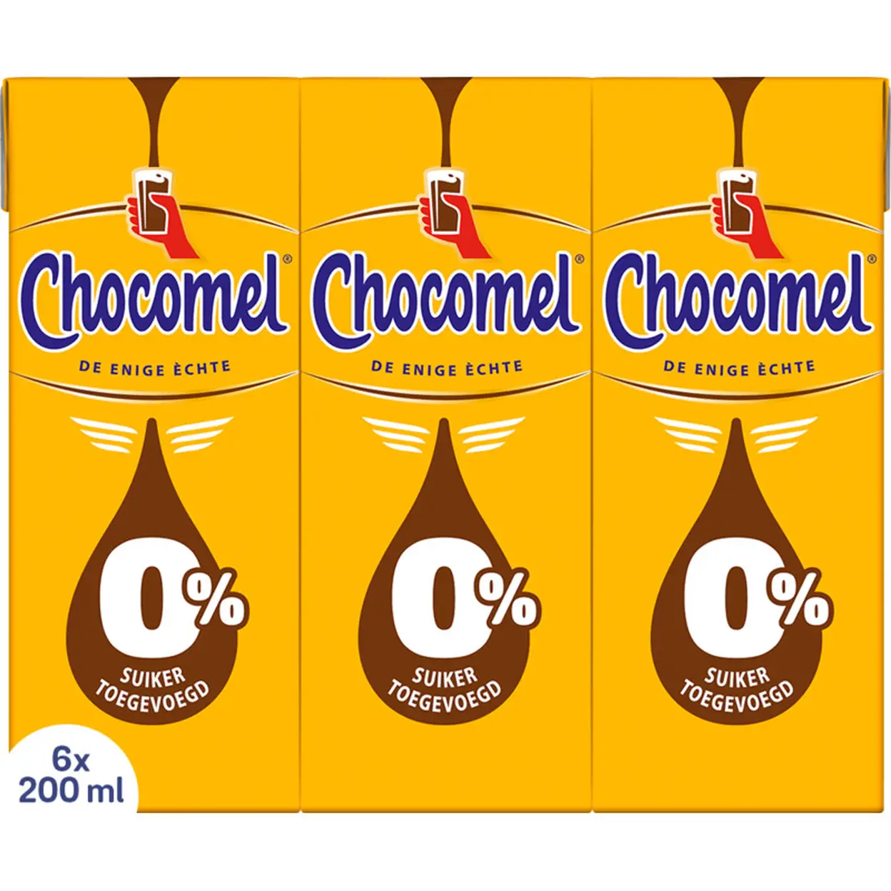 Chocomel suikervrije chocolademelk - 6 x 200 ml | Kinder ...