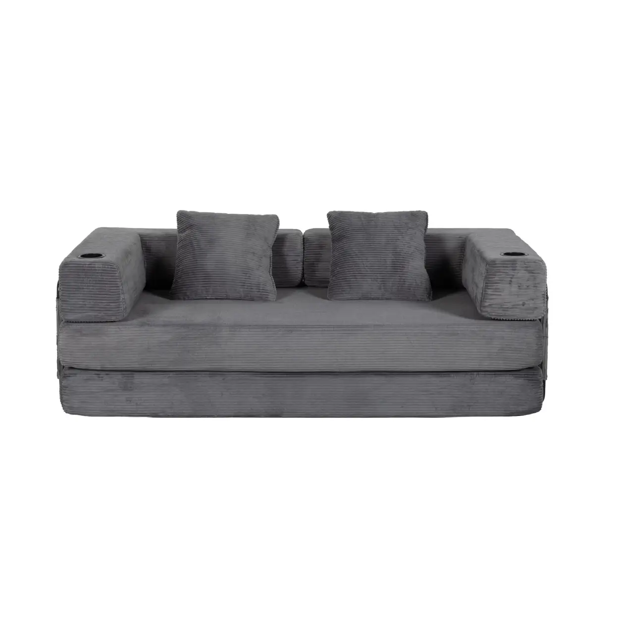 Xinyuemaic Rahmenloses 2-Sitzer-Sofabett mit Schlaffunktion, Vakuumverpackt, Ohne Montage, für Wohnzimmer und Büro, Grau | Sofas, Sessel & Hocker