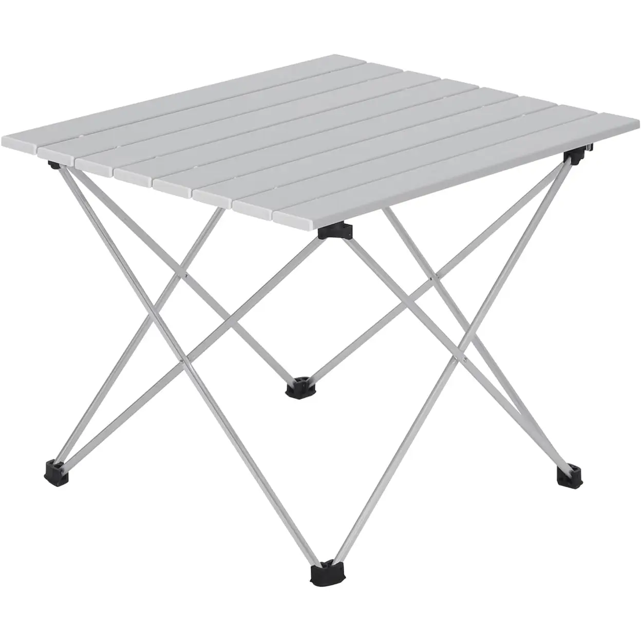 Woltu Aluminium Campingtisch klappbar mit Tragetasche, kleiner Beistelltisch für Picknick, Angeln und Outdoor, 56 x 46 x 40 c | Gartenmöbel & Zubehör