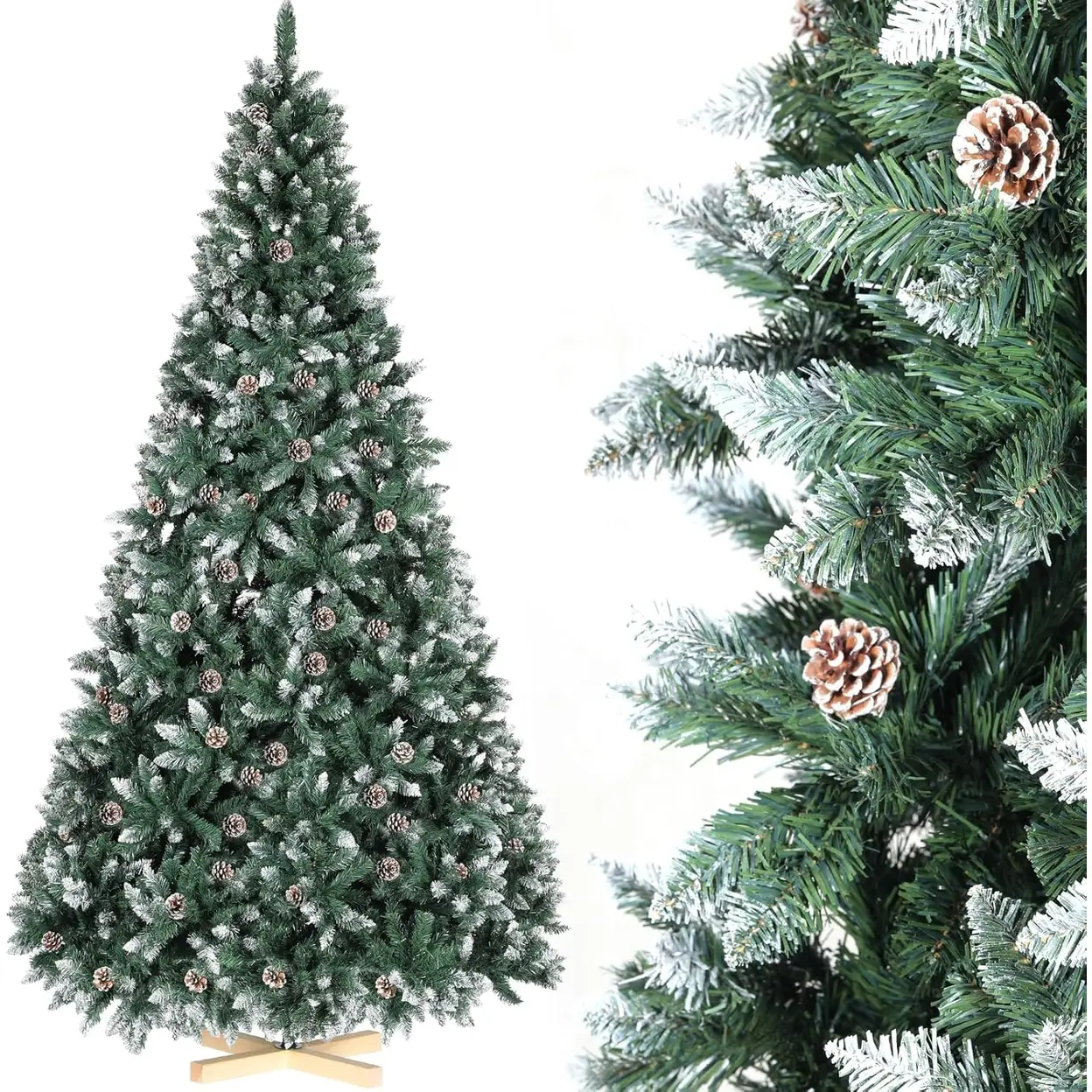 Weihnachtszweige künstlich mit Schnee kaufen