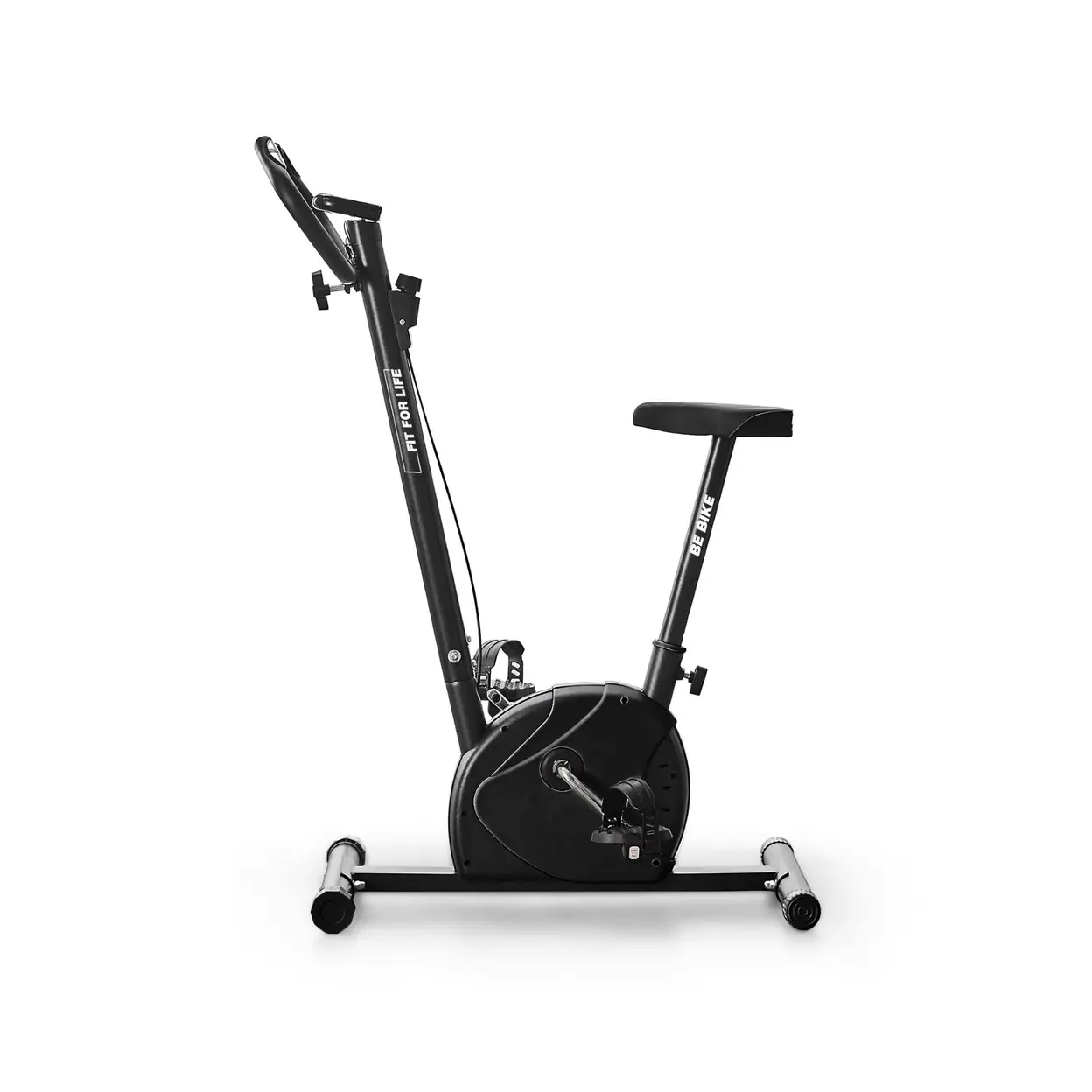 FIT FOR LIFE Be Bike V2 Vélo d'appartement Résistance réglable écran LCD 5 indicateurs Selle Ajustable Noir