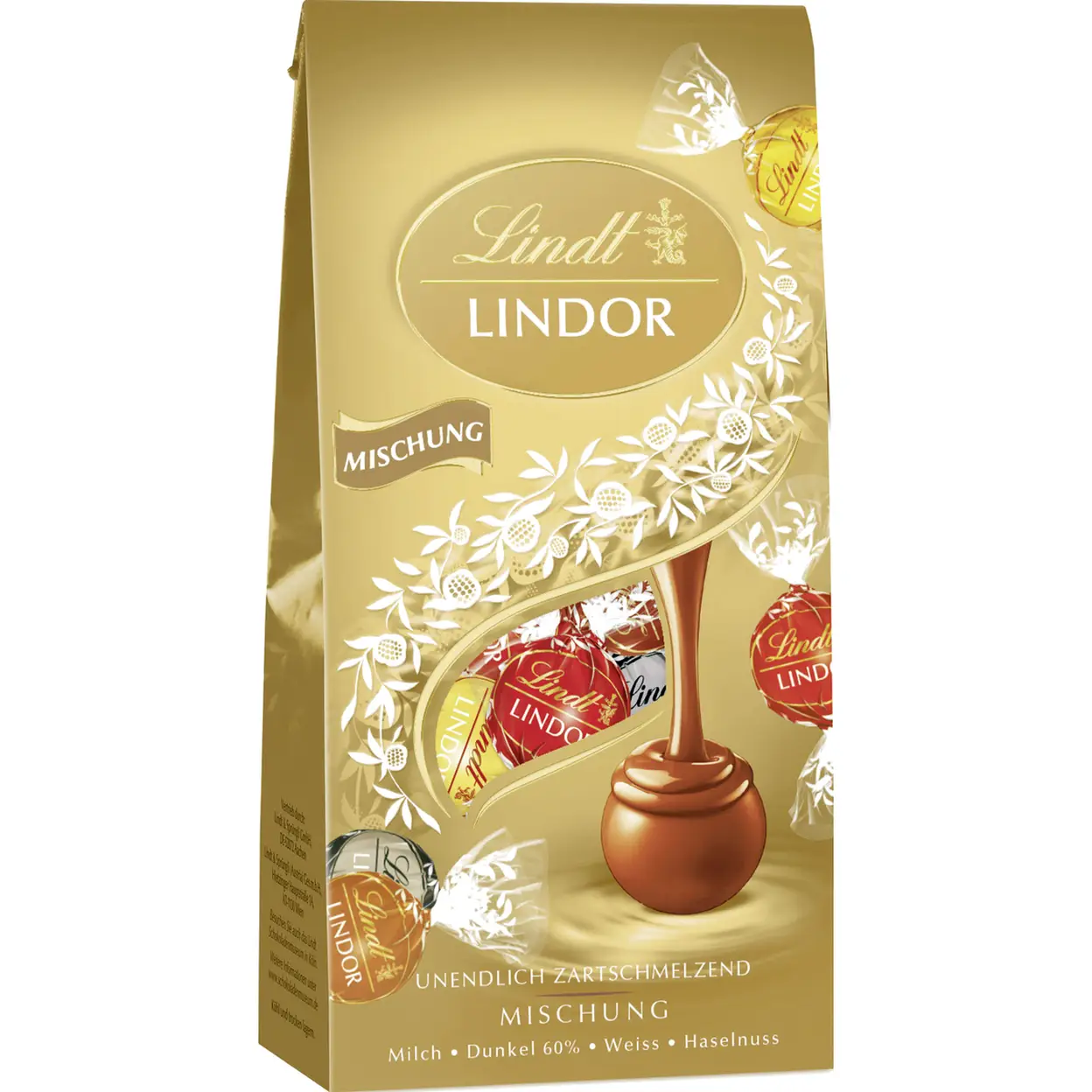 Lindt Lindor Kugeln Mischung Pralinenbeutel 99 g | Schokolade
