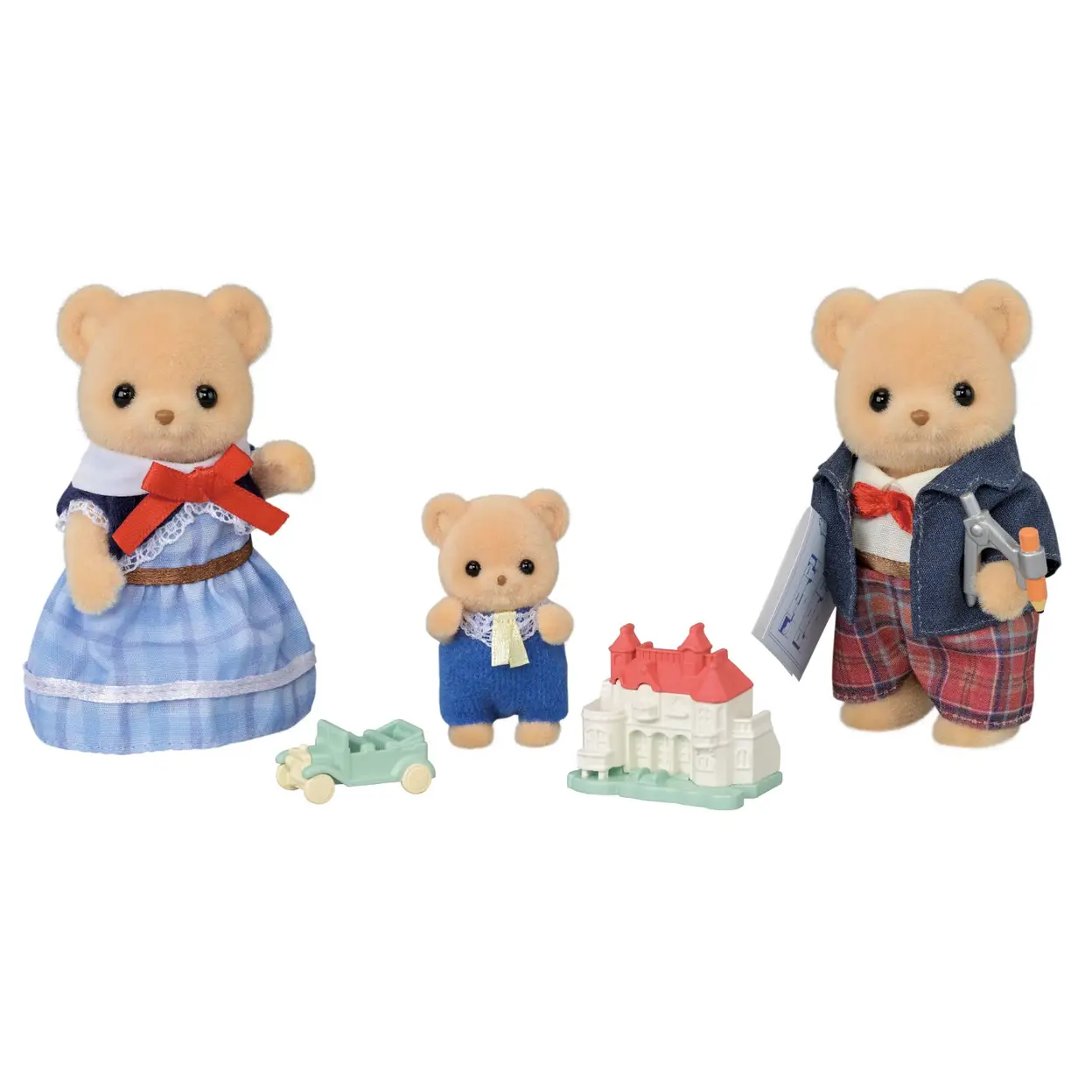 Sylvanian Families - 5851 Biscuit Bears Family Play Set avec Figurines Animales, Figurines Animales, Ours, Animaux de la Forêt, Jouet pour Enfants à partir de 3 ans