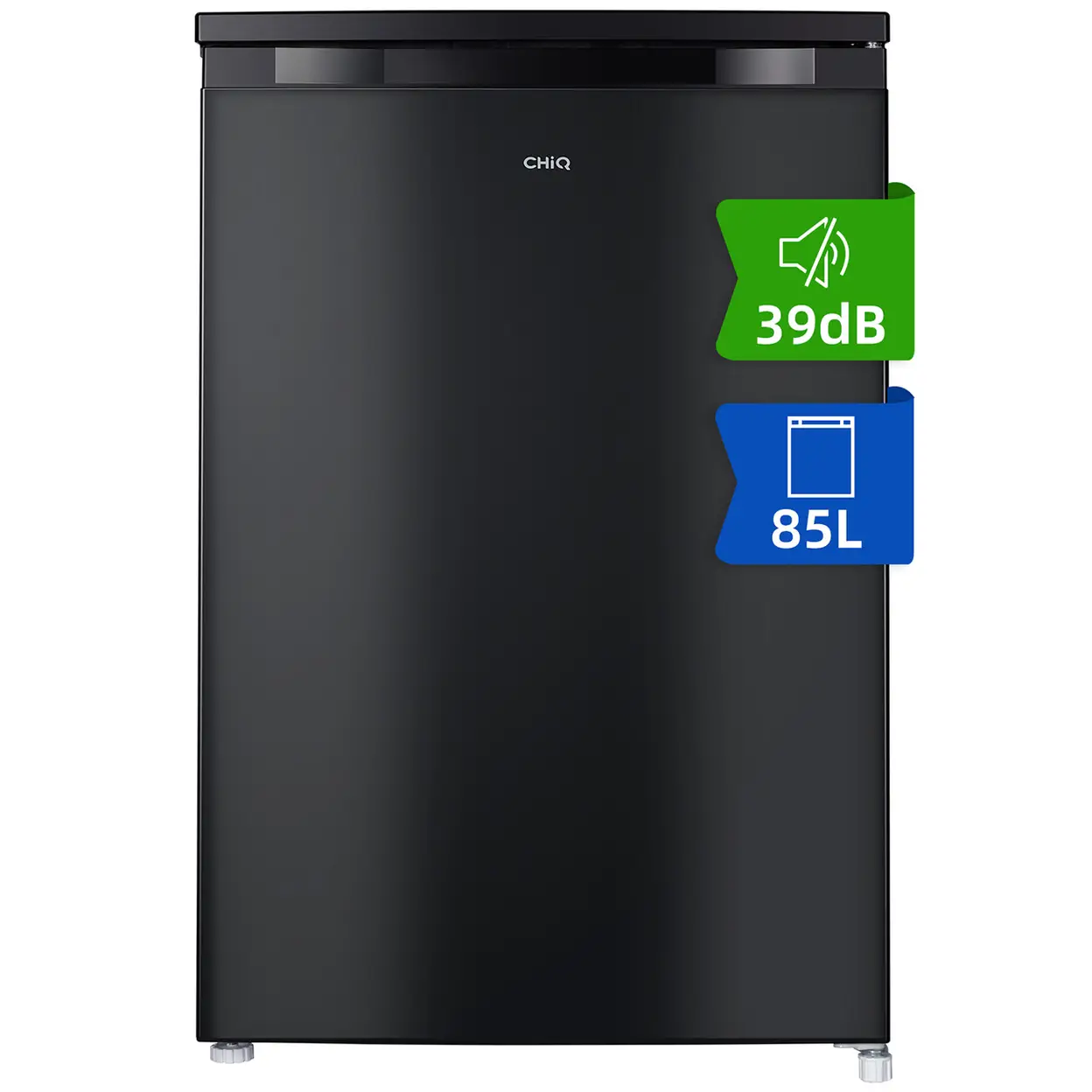 CHiQ Gefrierschränke | 85 L Gefrierschrank | 4-Sterne-Gefrierfach -24 °C | Stummschaltung | Einstellbarer Temperaturregler | Starke Gefrierleistung, schwarz, EEK D | Für Küche/Haushalt/Wohnung | CSD90D4D, 2025 | Gefrierschränke