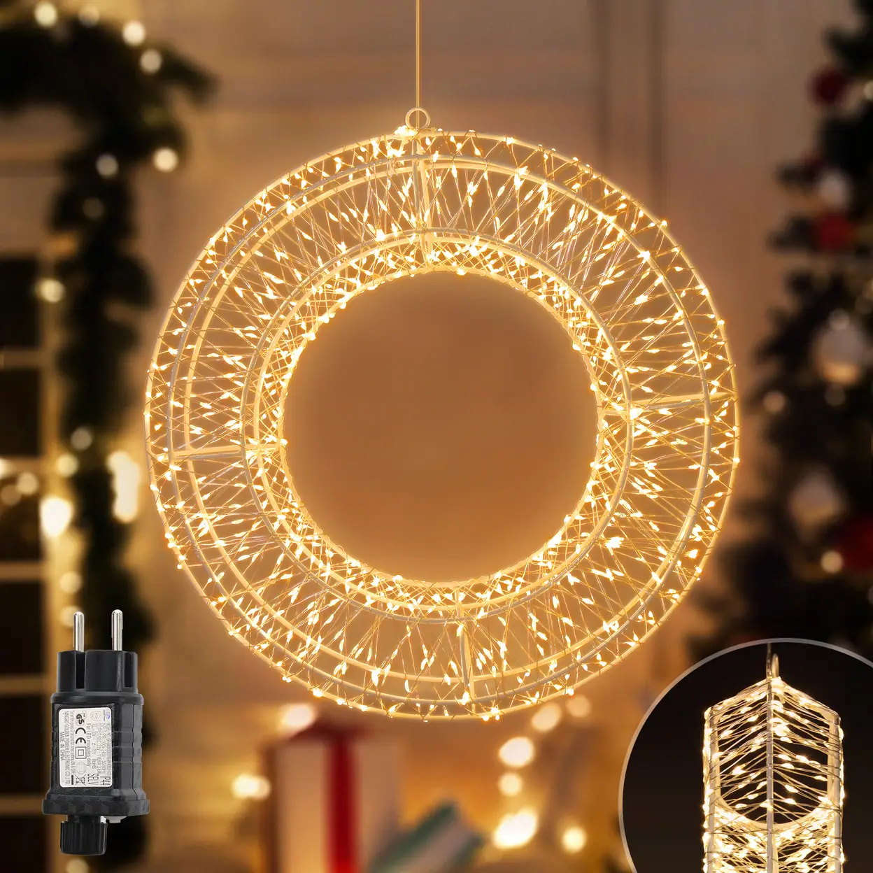 led kranz lichterkranz outdoor