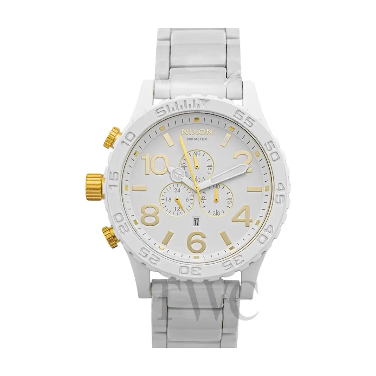 Nixon A083-1035 Stainless Steel Men’s Chrono All White Watch | Analogue ...