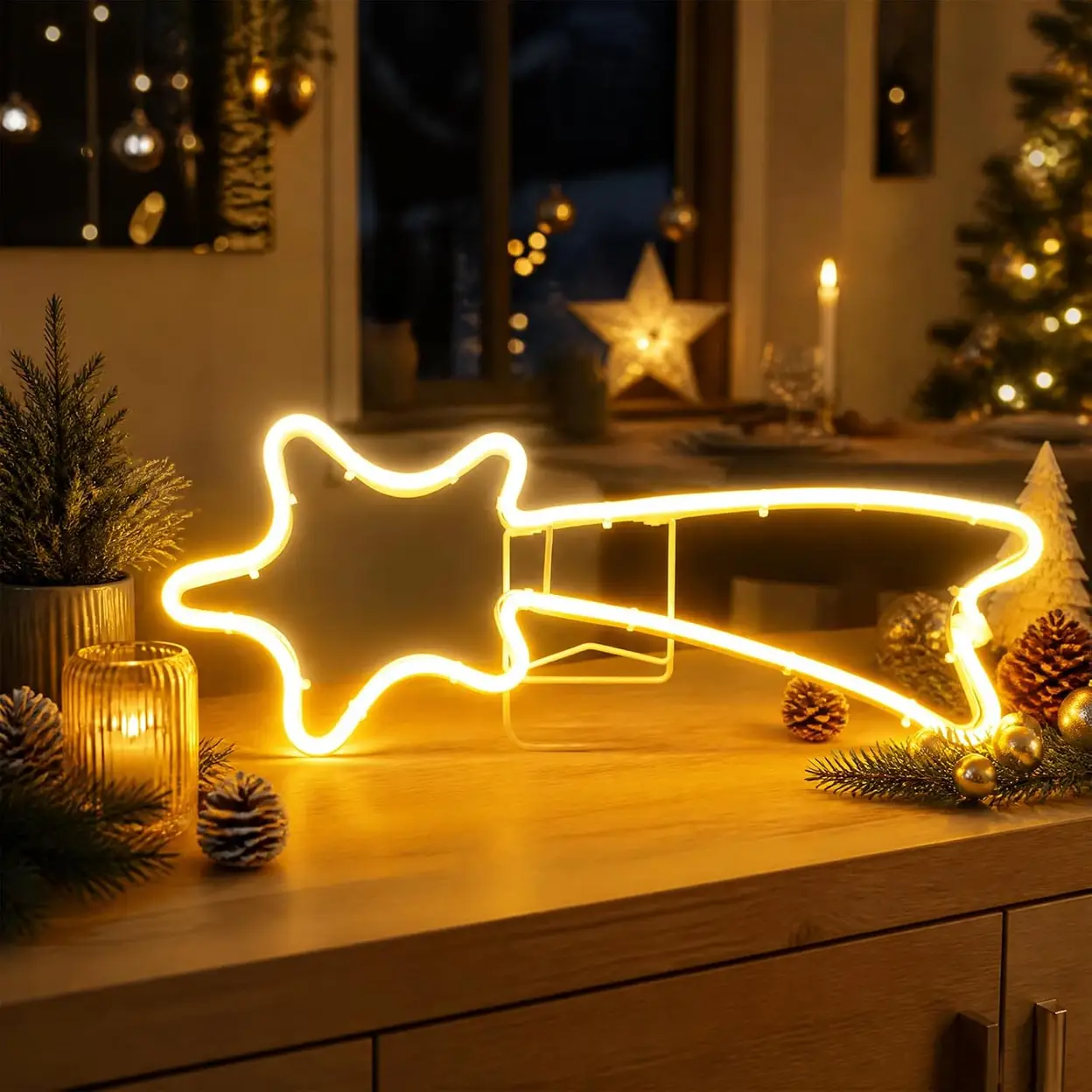 weihnachtslampen fenster: Festliche Deko für Ihr Zuhause