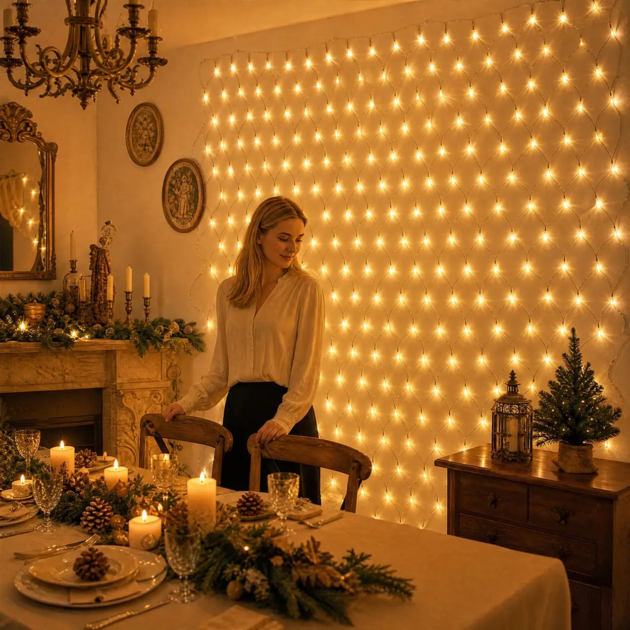 Outdoor-Lichterketten-Netz für Garten & Terrasse