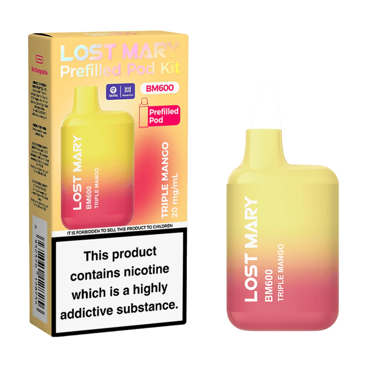 lost mary vape mango BM600 Prefilled Kit Triple | Pods 21+ Budget THCA Disposable 1g FLAVORS:PIXY EDITION RED PIXY
