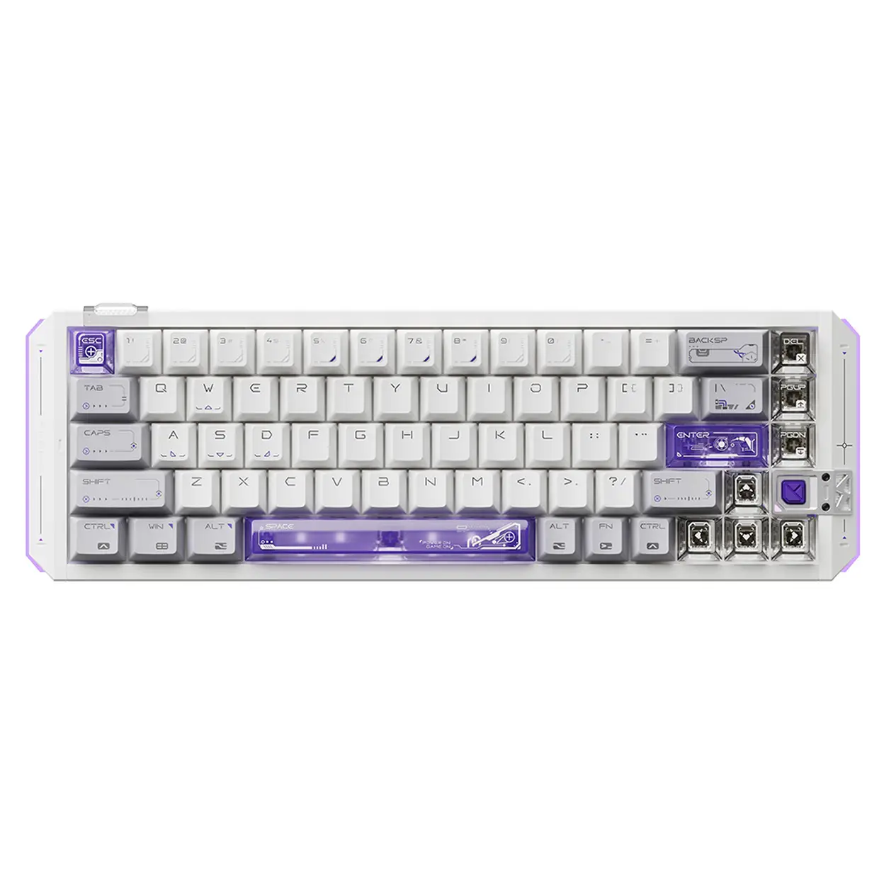 VGN FLASH 68HE Series Magnetic Switch Wired Keyboard (Purple
