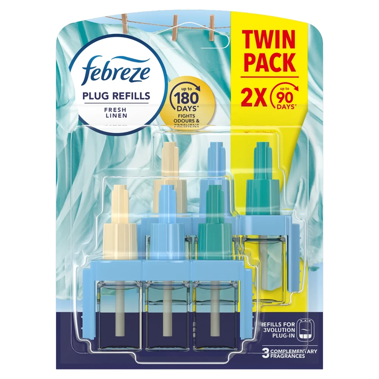 Febreze 3Volution Air Freshener Plug In Refill Fresh Linen 2x20ml ...