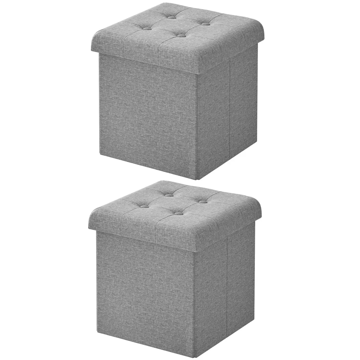 WOLTU Sitzhocker mit Stauraum, Hocker mit Deckel – Polsterter Aufbewahrungshocker 30 x 30 x 30 cm für Wohnzimmer & Schlafzimm | Sofas, Sessel & Hocker