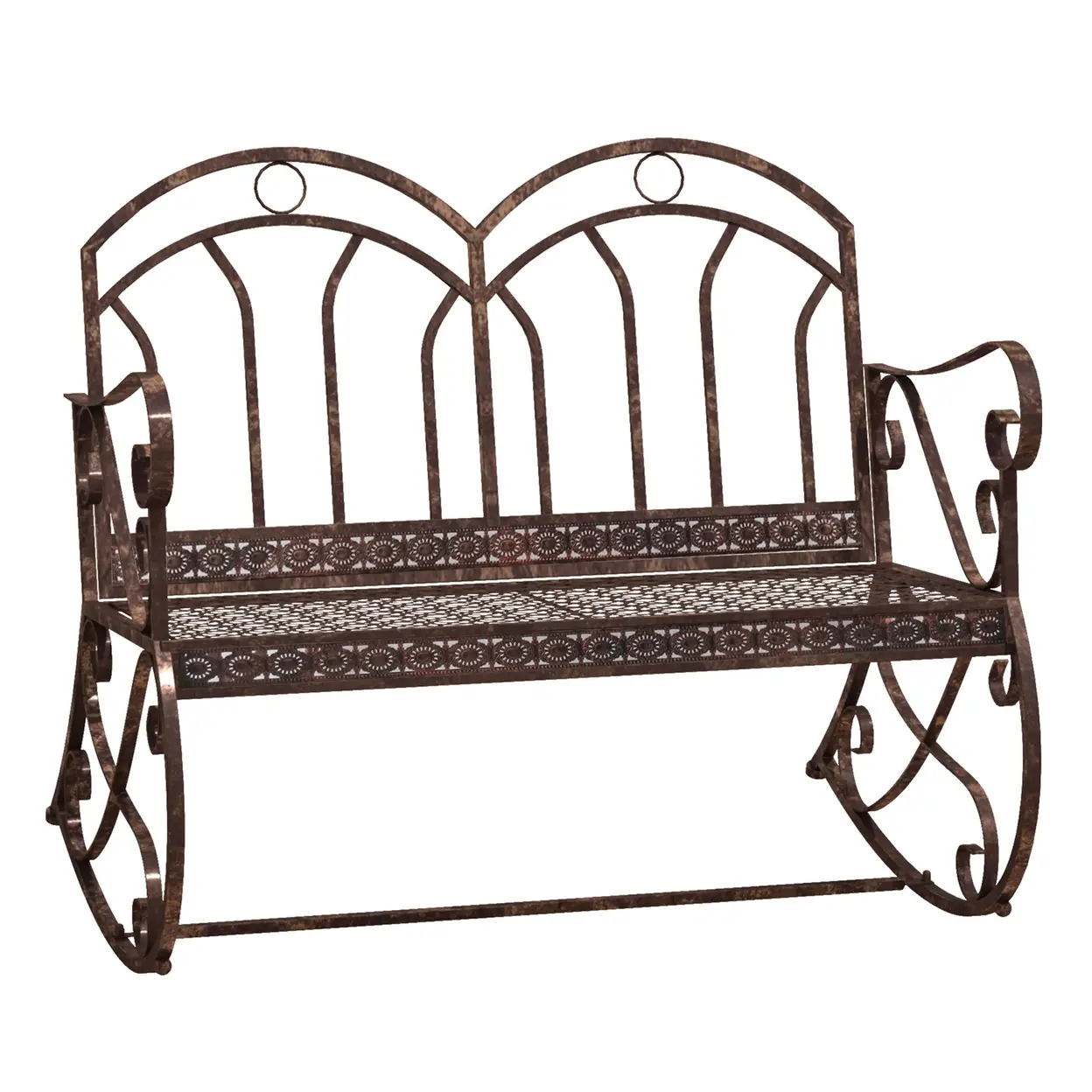 Metal Garden Rocking Bench Outsunny 2 Seater Metal Garden Park Bench Outdoor Rocking Chair Swing ...