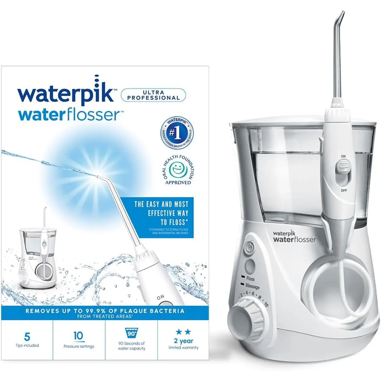 Ultraflosser Waterpik Ultra Professional Water Flosser, 5 Tips, Advanced Pressure ...