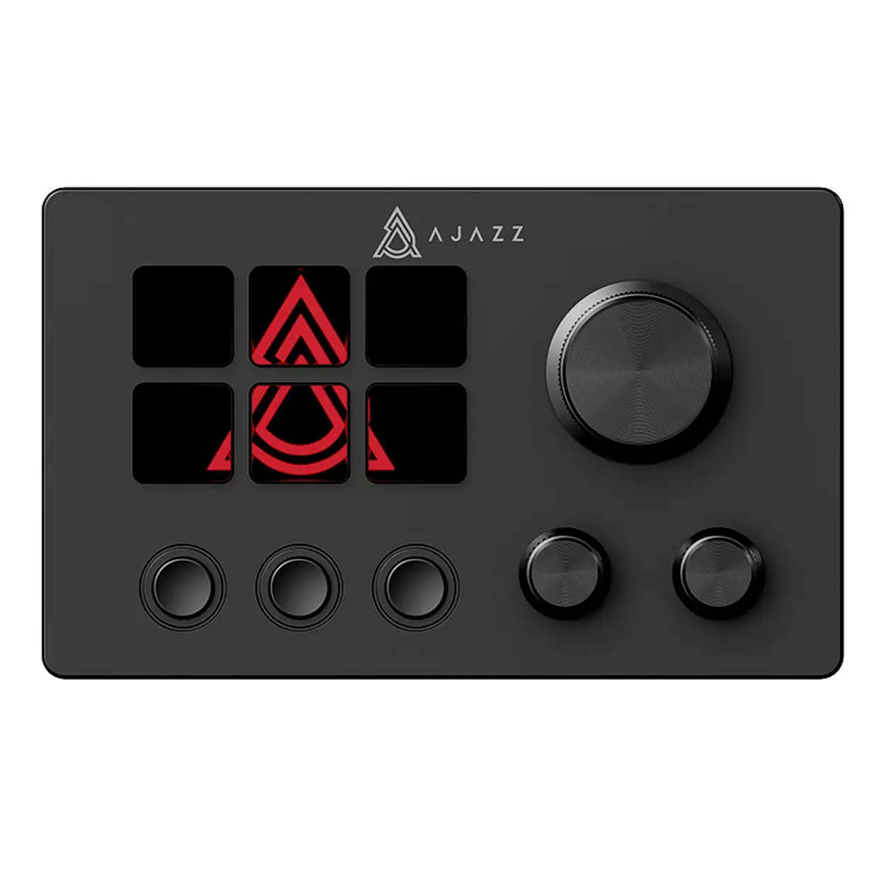 AJAZZ AKP03E Assistant de Bureau Écran LCD Contrôleur Multimédia Utilisation à Une Touche Boutons Personnalisables Console de Streaming en Direct Tout-en-Un Extension de Bureau Plug-and-Play Écran Électronique pour Création de Contenu/Productivité de Bureau
