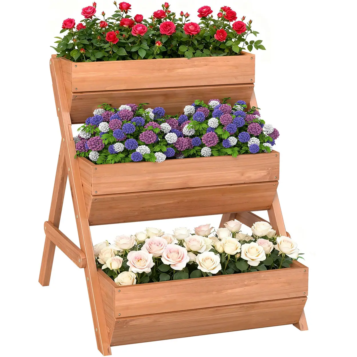 Mehrstufige Blumenbank Holz
