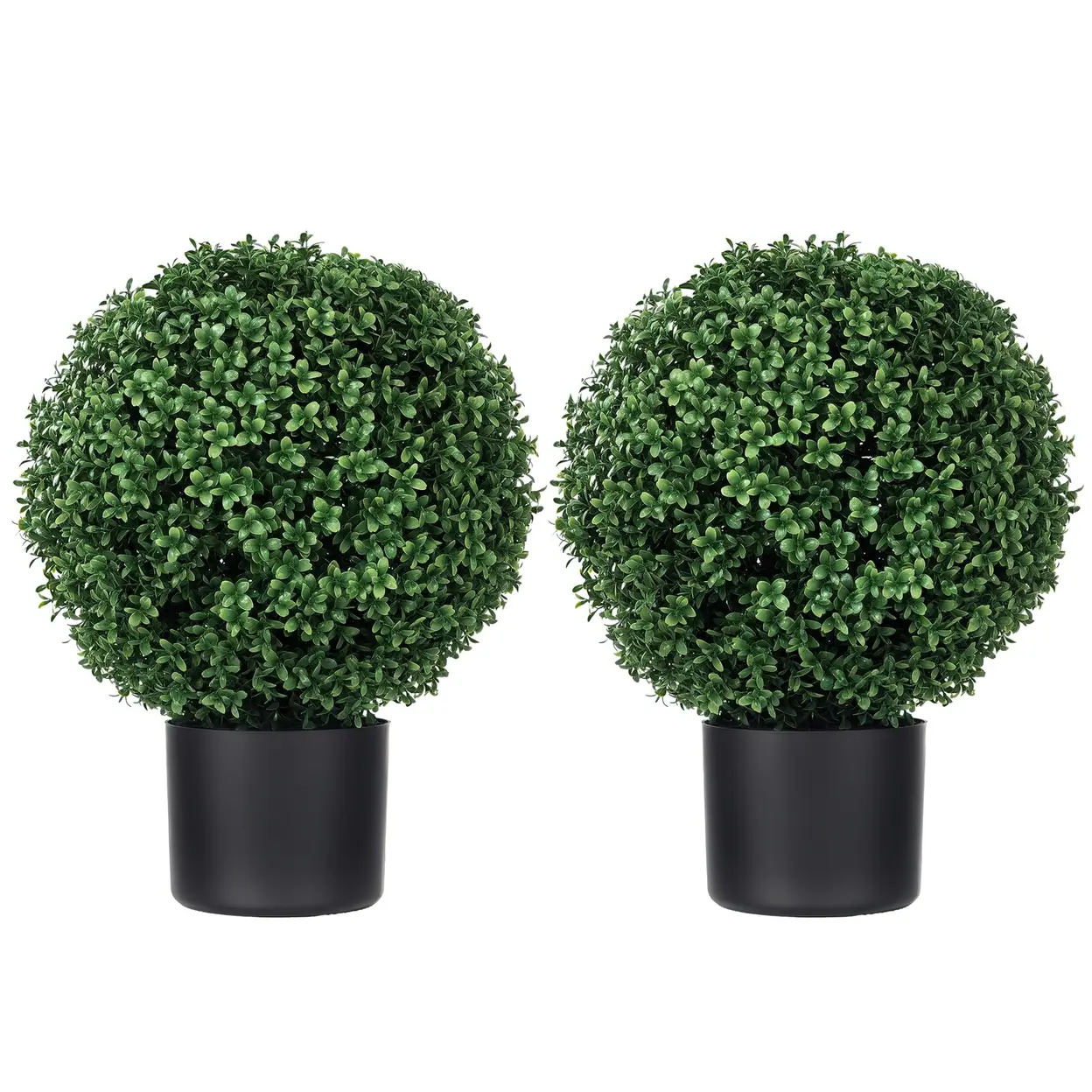 HOMCOM 2er Set Knstliche Buchsbaum 52cm Kunstpflanze mit UV Schutz, Runde  Fake Plant Buchsbaum im Topf, Knstliche Pflanzen wie echt fr Wohnzimmer  Schlafzimmer Bro Deko | Knstliche Blumen & Pflanzen | Joybuy