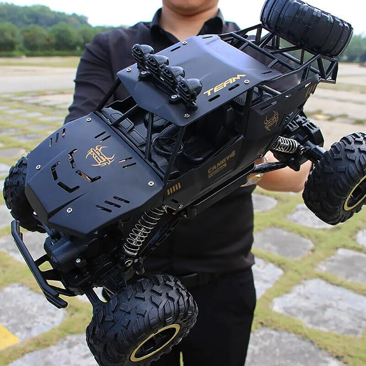 FEIMUOSI Voiture Télécommandée Car Fast Truck : Voiture RC 35 km/h 2,4 GHz 4 Roues Motrices Tout-Terrain Crawler Jouet pour Enfants et Adultes Cadeaux d'anniversaire ou de Noël
