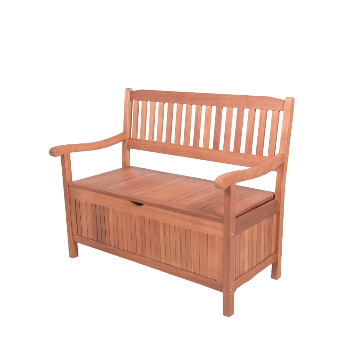 Garden Pleasure 2-Sitzer Holzbank mit Truhe, B 107 x H 90 x T 59 cm, Geölt, Perfekt für den Außen- und Innenbereich | Esszimmerstühle & Bänke