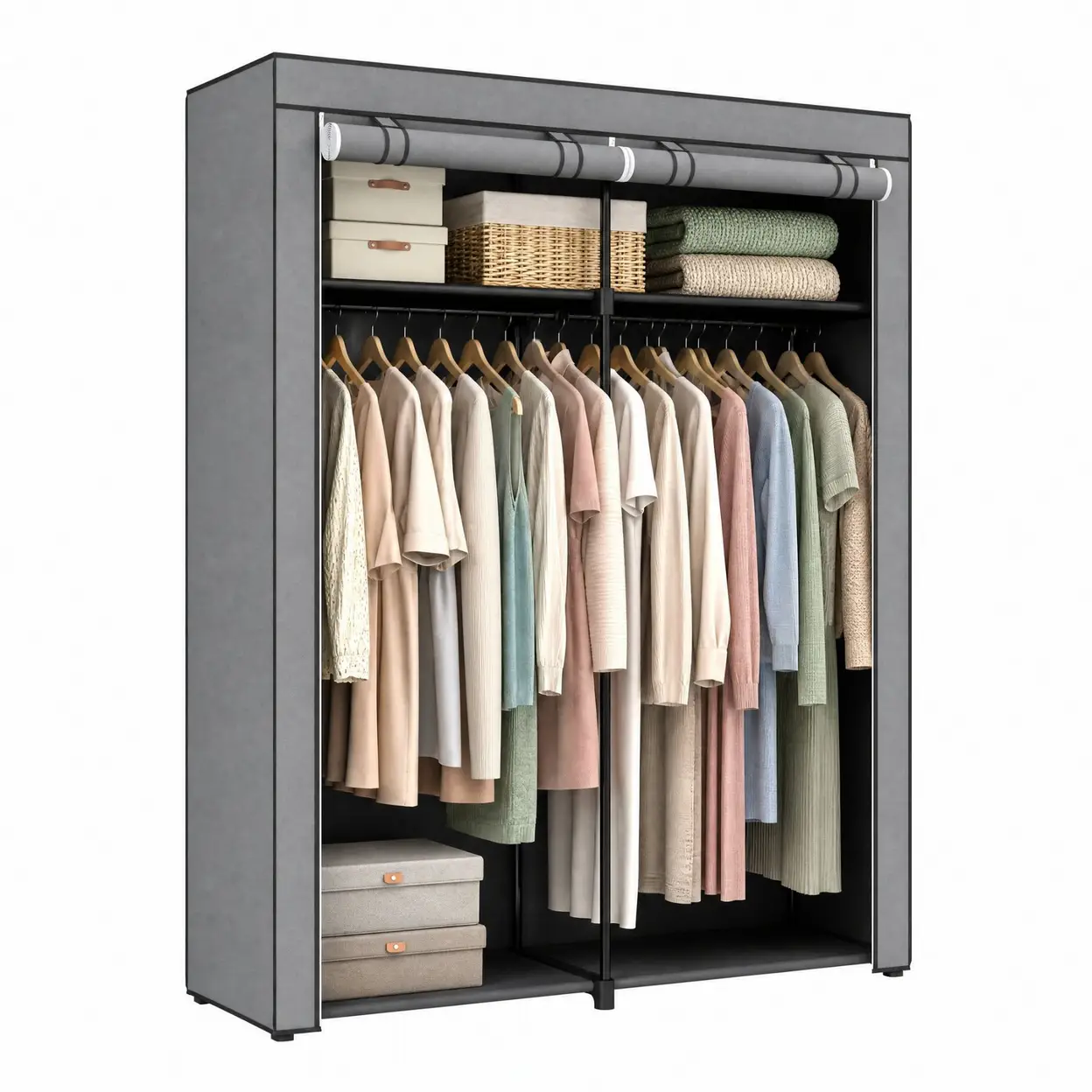 Unter 100 €: Kleiderschrank mit integrierter Kommode