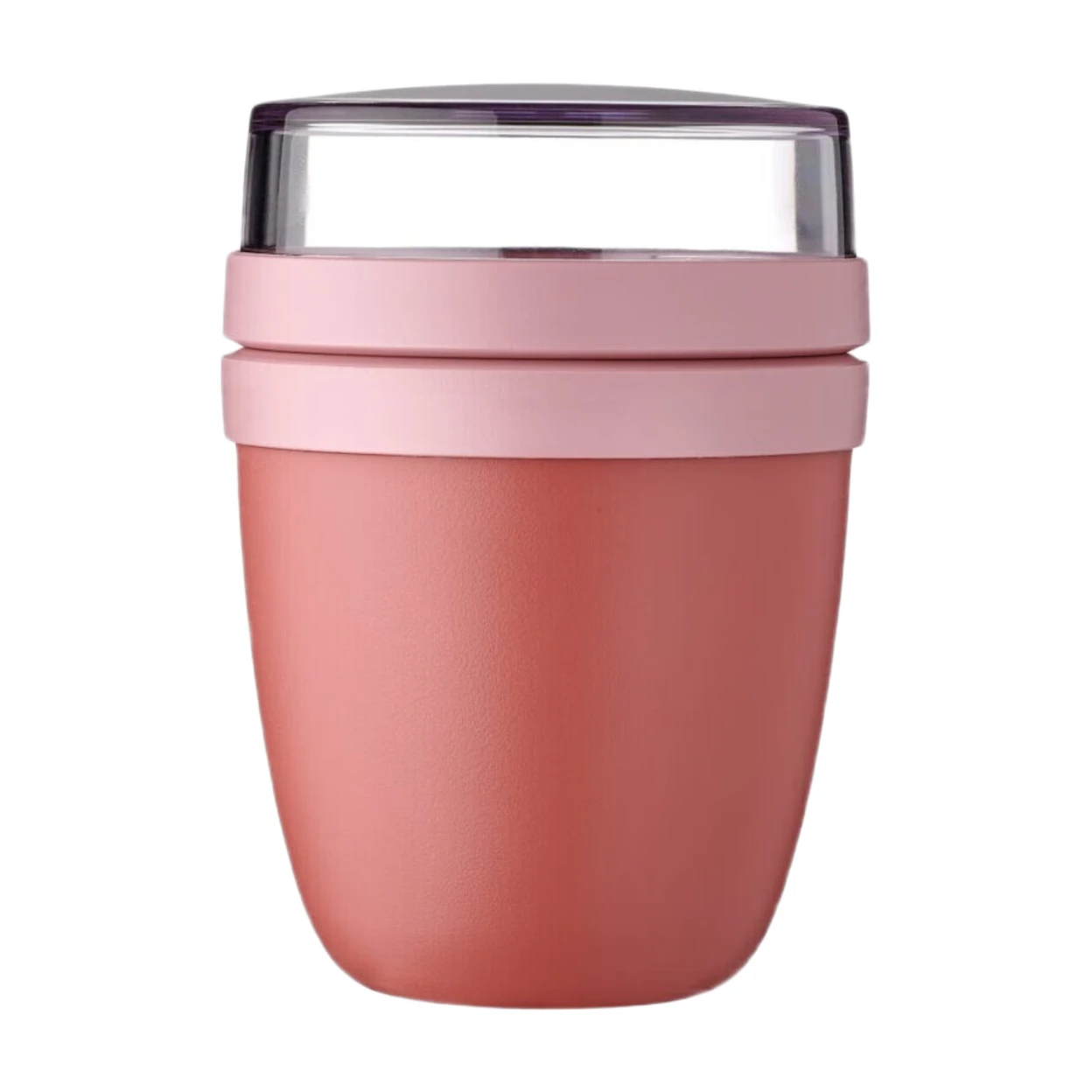 Mepal Müsli-Becher to go, Lunchpot mini, praktischer Joghurt-Becher to go - Fächer für Joghurt & Müsli - geeignet für Gefrierschrank, Mikrowelle & Geschirrspüler - 300 ml + 120 ml - Vivid Mauve | Lebensmittelbehälter