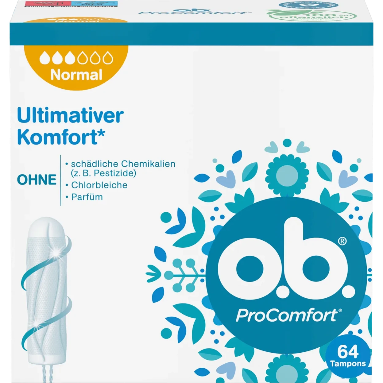o.b. ProComfort Tampons Normal, fr mittlere bis hohe Saugstrke (64 Stck)  | Tampons | Joybuy