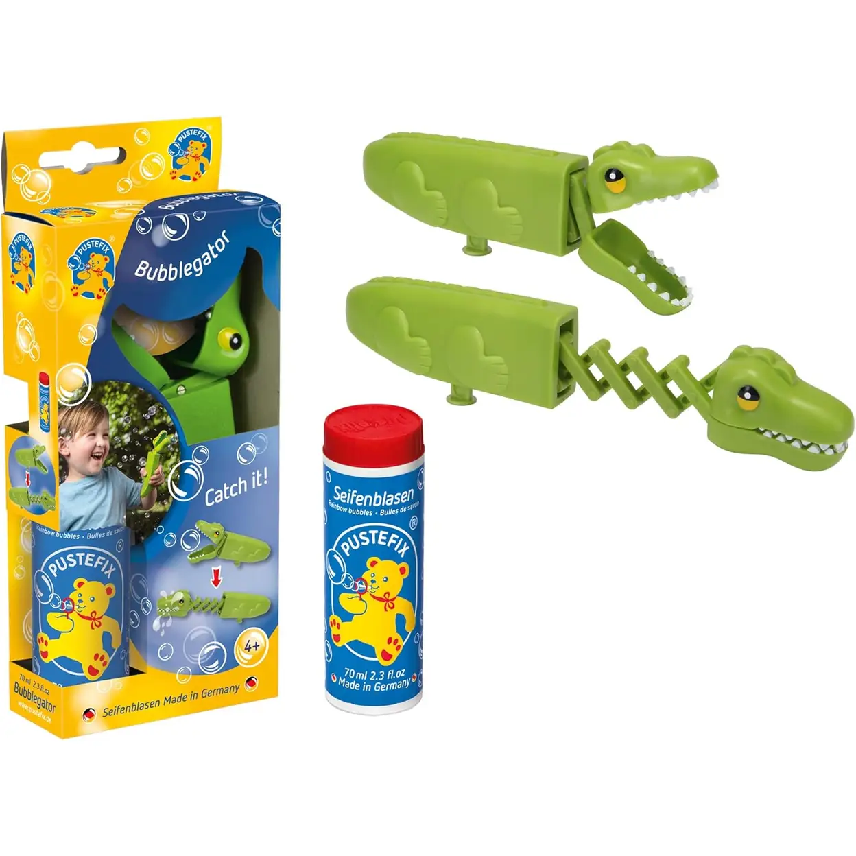 PUSTEFIX Bubble Gun, 1 Stück, 3-fach sortiert