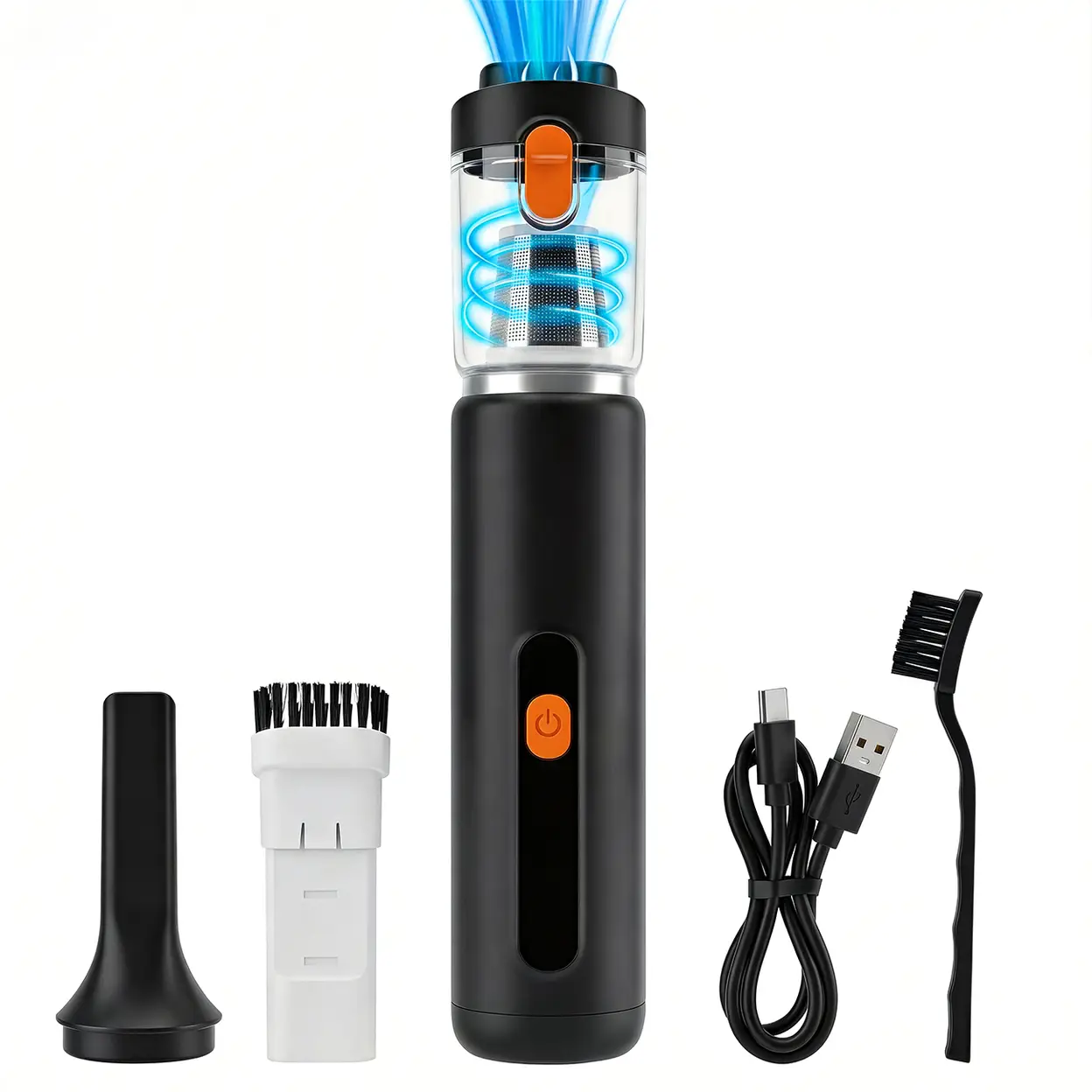 Mini aspirateur à main sans fil ATSHARK, petit aspirateur de voiture portable 10000Pa Forte aspiration, double mode, écran LED, charge rapide Type-C, convient aux voitures, aux maisons et aux bureaux, 2207B, noir