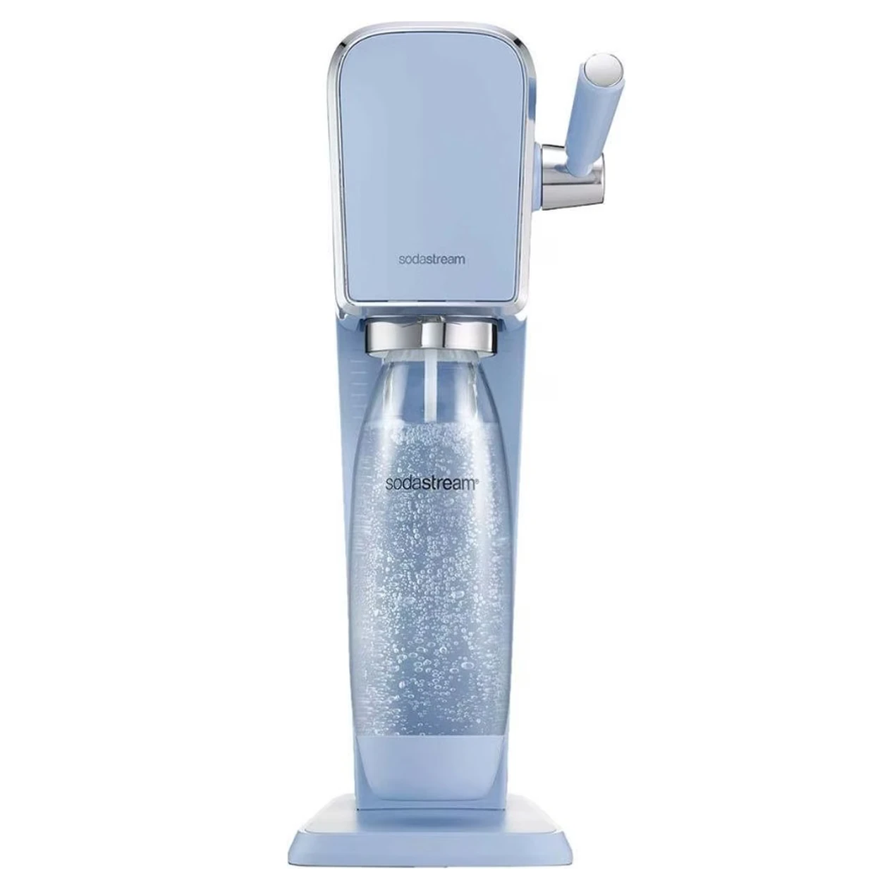 SodaStream ART Wassersprudler, mit CO2-Zylinder, mit 1-Liter-Flasche, Hebelbedienung, Quick Connect, BPA-frei, spülmaschinenfest, Blau | Spezialgeräte