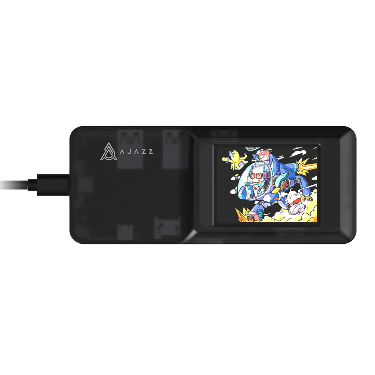 AJAZZ AKP01E Hub de visualisation 8-en-1 Station d'accueil d'extension pratique Assistant de bureau Visualisation de bureau Projection 4K HD Double emplacement pour carte TF/SD Connexion au port USB-C Convient à divers scénarios tels que la diffusion en direct de médias personnels, les jeux de bureau, etc
