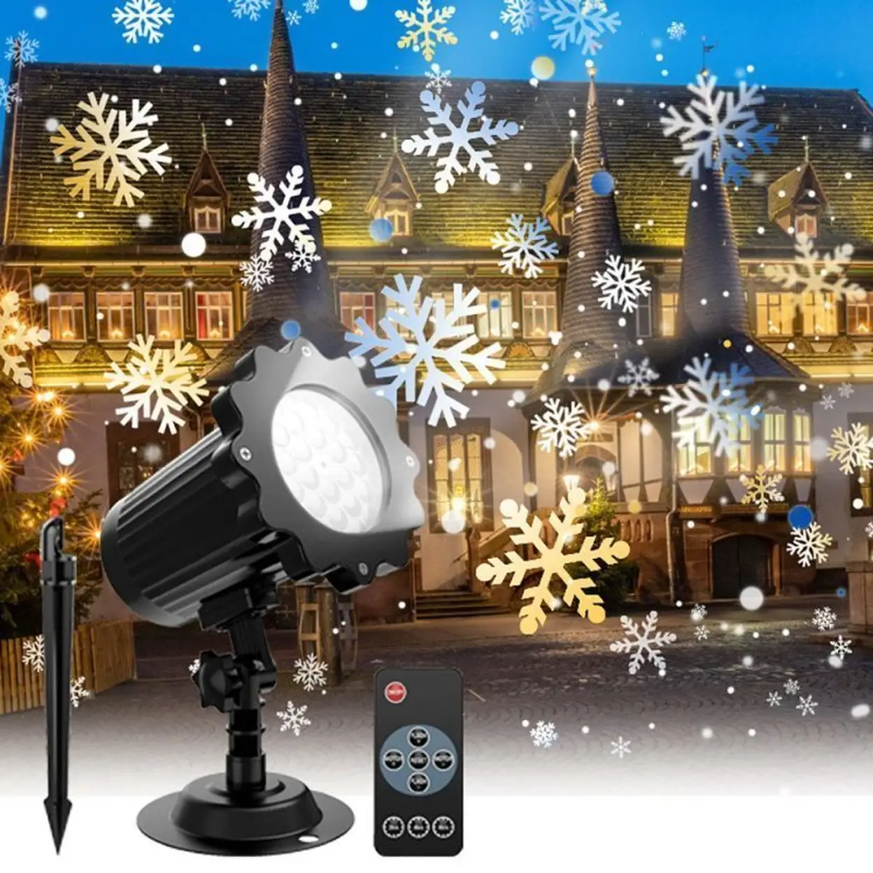 LED Schneeflocken Lichter - Winter Außendekoration Beleuchtung