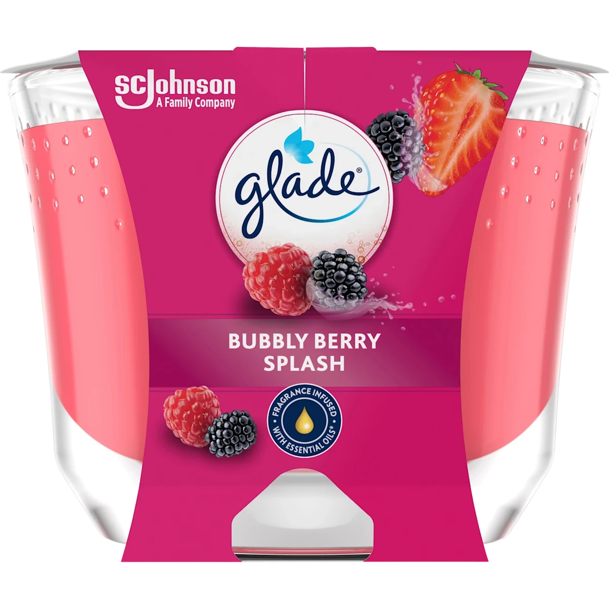 Glade Duftkerze Premium Bubbly Berry Splash 204 g | Kerzen
