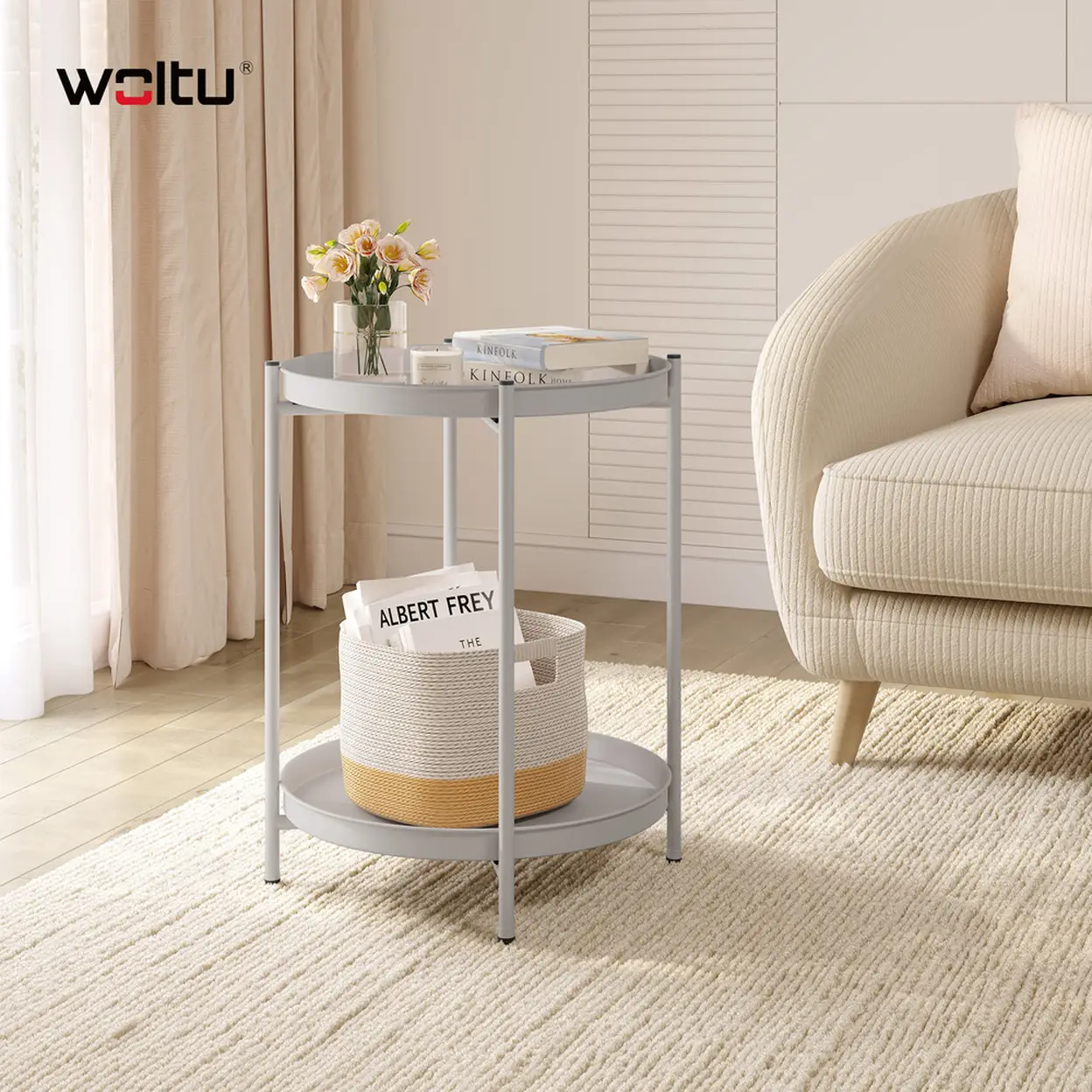 Tribesigns Quadratischer Esstisch 80x80cm - Industrieller Küchentisch Rustikal Braun Für 2 Personen