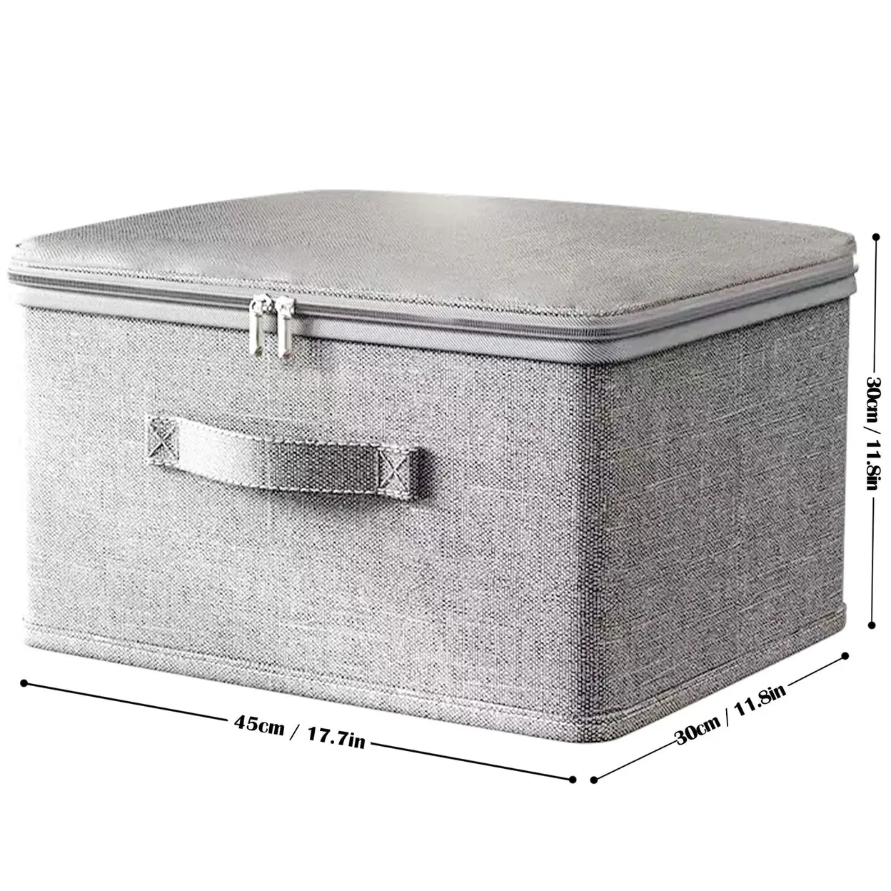 Aufbewahrungsbox faltbar mit Deckel 45x30x30 cm, großer Stoff Organizer für Kleidung, Spielzeug und Accessoires, praktische Schrankbox für Schlafzimmer, Regal und Haushalt | Kleider- & Schrankaufbewahrung