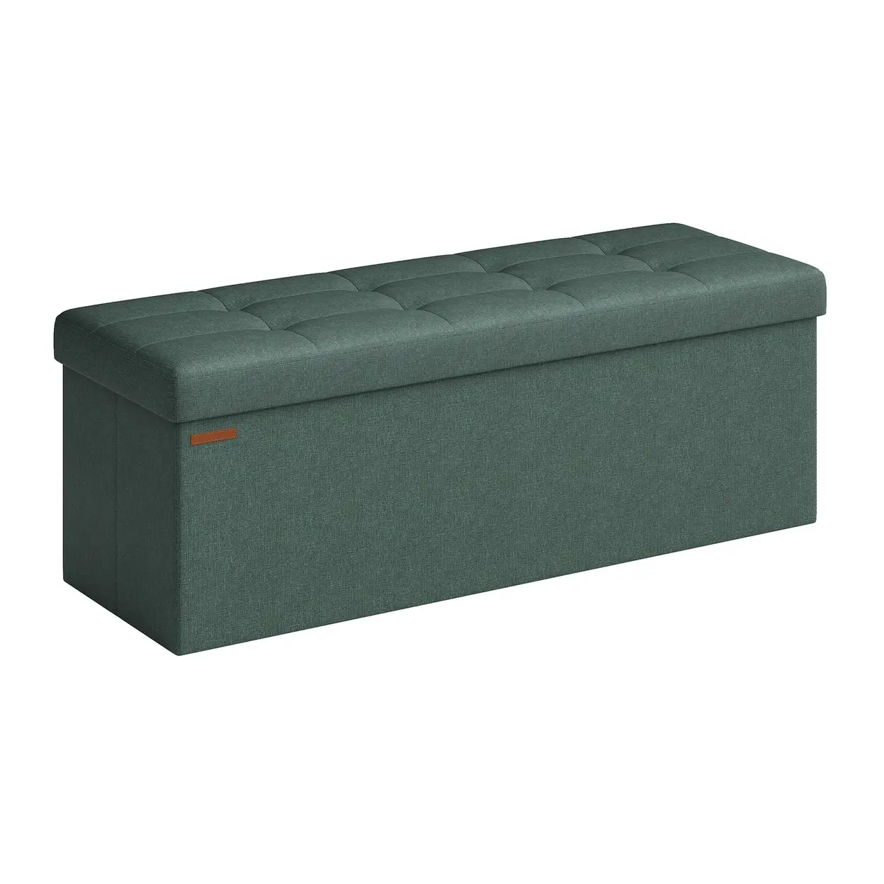 JOYFURNOS Sitzbank mit Stauraum, 38 x 110 x 38 cm, Sitztruhe, Bettbank, Aufbewahrungstruhe, für Wohnzimmer, Schlafzimmer, Flur, grün | Sitzbänke mit Stauraum