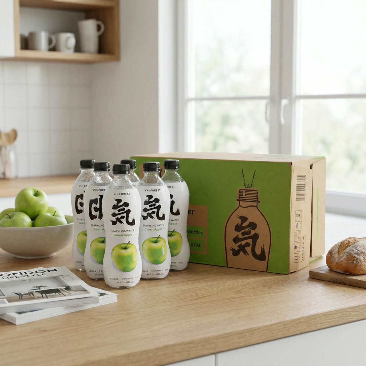 Chi Forest Wang Lin Green Apple Sparkling Water 15 Pack
