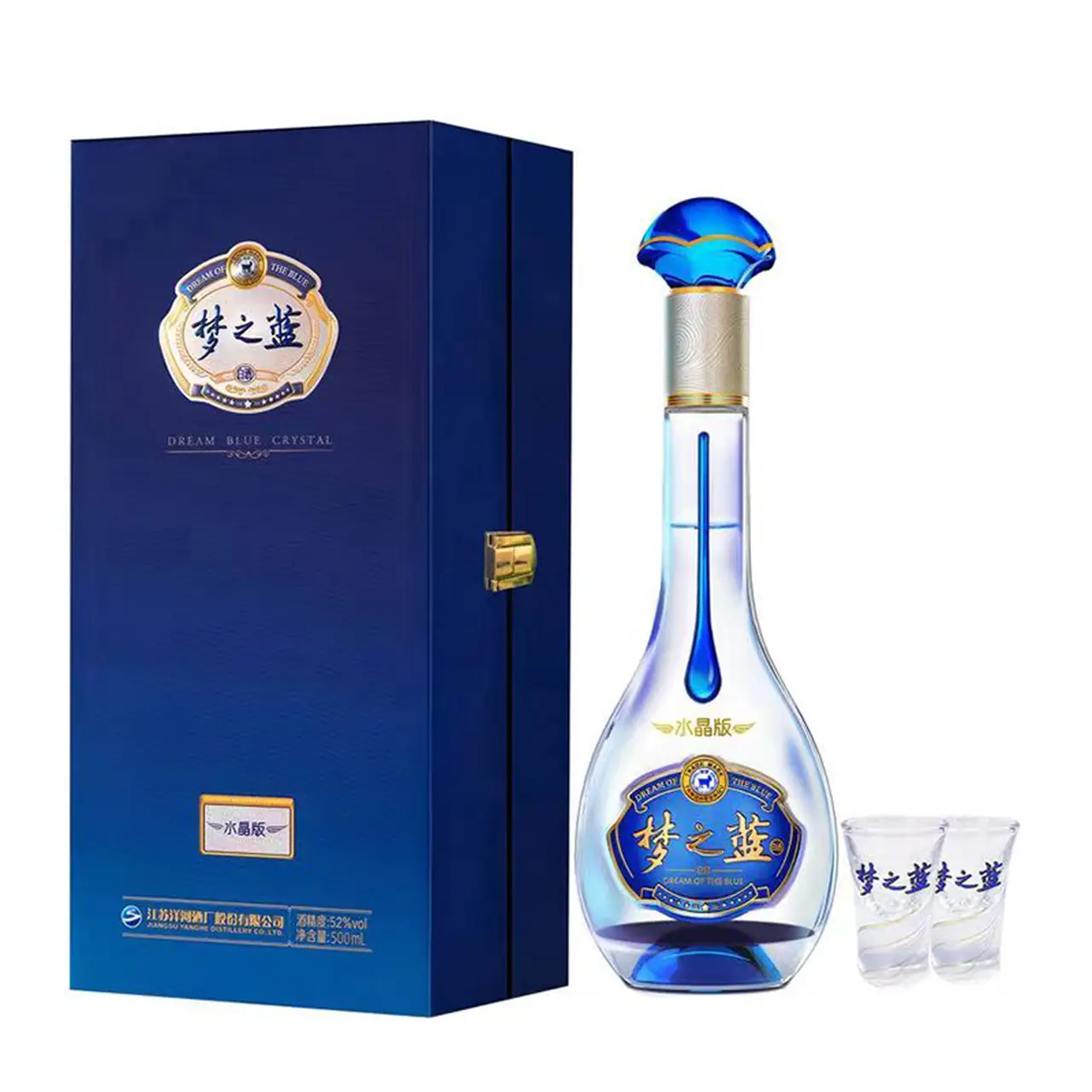 中国酒 夢之藍 白酒ドリームブルーM3 500ml 洋河梦之蓝M3水晶版52度白酒500ml