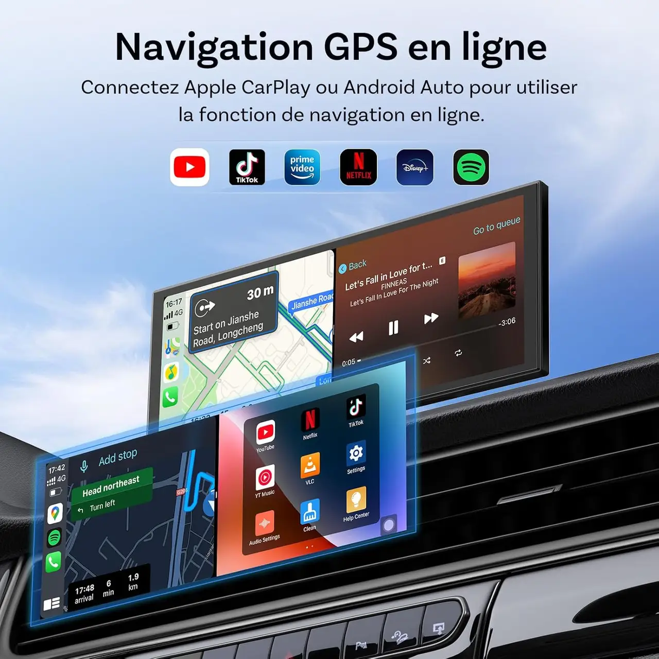 OTTOCAST 11.4in CarPlay Screen, Netflix & Camera | Joybuy