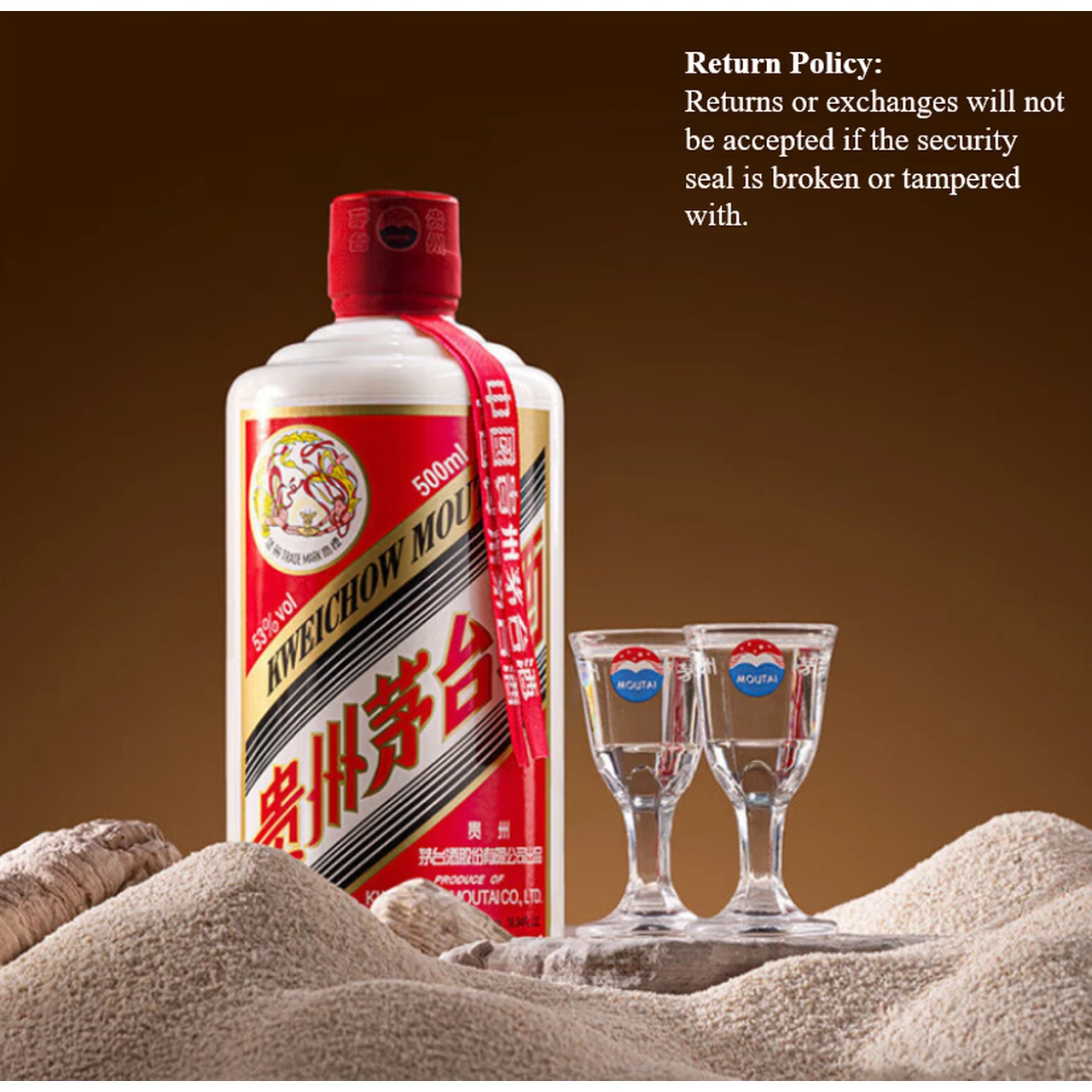 贵州茅台飞天53度500ml白酒｜附双酒杯| Joybuy