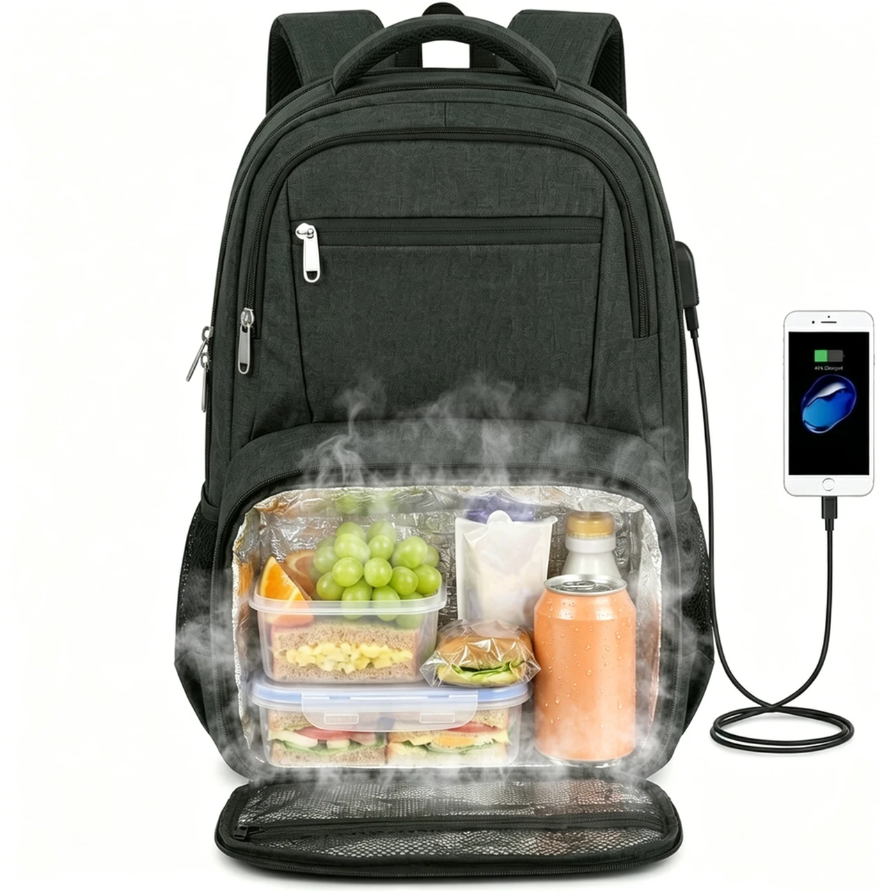 backpack with food storage coolrr laptop 17.3 Inch Insulated Backpacks Cooler Compartment,TSA Large School Backpack Lunch Box for Teens Boys,Anti-Theft Work Business Bookbag,College Computer Backpack for Men Women : Electronics This 15.6 inch laptop backpack with lunch box can store your food and snack Comfortable Durable Lunch Backpack Insulated