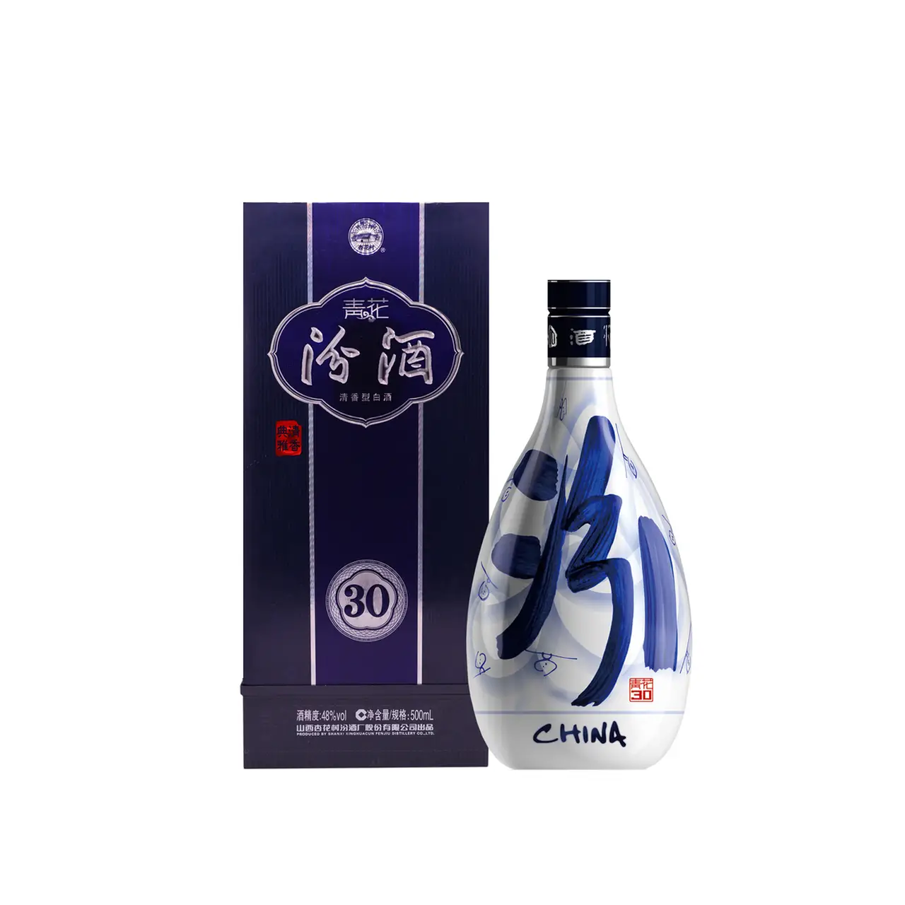 青花汾酒30年500ml 48%｜清香型白酒礼赠之选| Joybuy