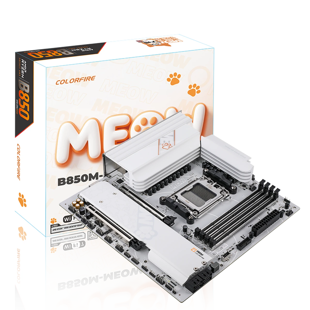 COLORFIRE B850M MEOW WIFI7 V14 本体 COLORFIRE B850M-MEOW WIFI7 V14 M-ATX主板购买指南| Joybuy