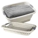 Tower Collapsible Laundry Basket with Pop-Up Design 42L, Latte image 0