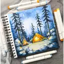 Ohuhu Sketchbook, Double-Sided, No Bleed-Through, 120 Pages (60 Sheets), 150 g/m² No-Show Paper, Ideal for Alcohol Markers, Ink, and Watercolor Paints, Square, 22.5 × 21 cm, Spiral Binding image 8