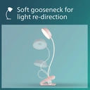 Philips Table Lamp Doughnut Desk Clip USB Rechargeable 3W White image 3