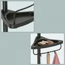 Ochama x SONGMICS 4-Tier Adjustable Shower Caddy, Corner Bathroom Shelf Organiser, for Shower Storage, Black image 6