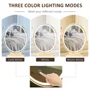 HOMCOM Dressing Table with LED Mirror and Cushioned Stool, Vanity Desk with Acrylic Lipstick Holder and 2 Drawers, Makeup Table for Bedroom, White image 3