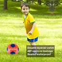 LONGSAIL Ballon de football en caoutchouc haute qualité Taille 3 Orange/Bleu image 2