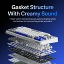 Rapoo V700DIY Claviers mécaniques 75 % tri-mode, disposition QWERTY US, montage sur joints (WB) image 5